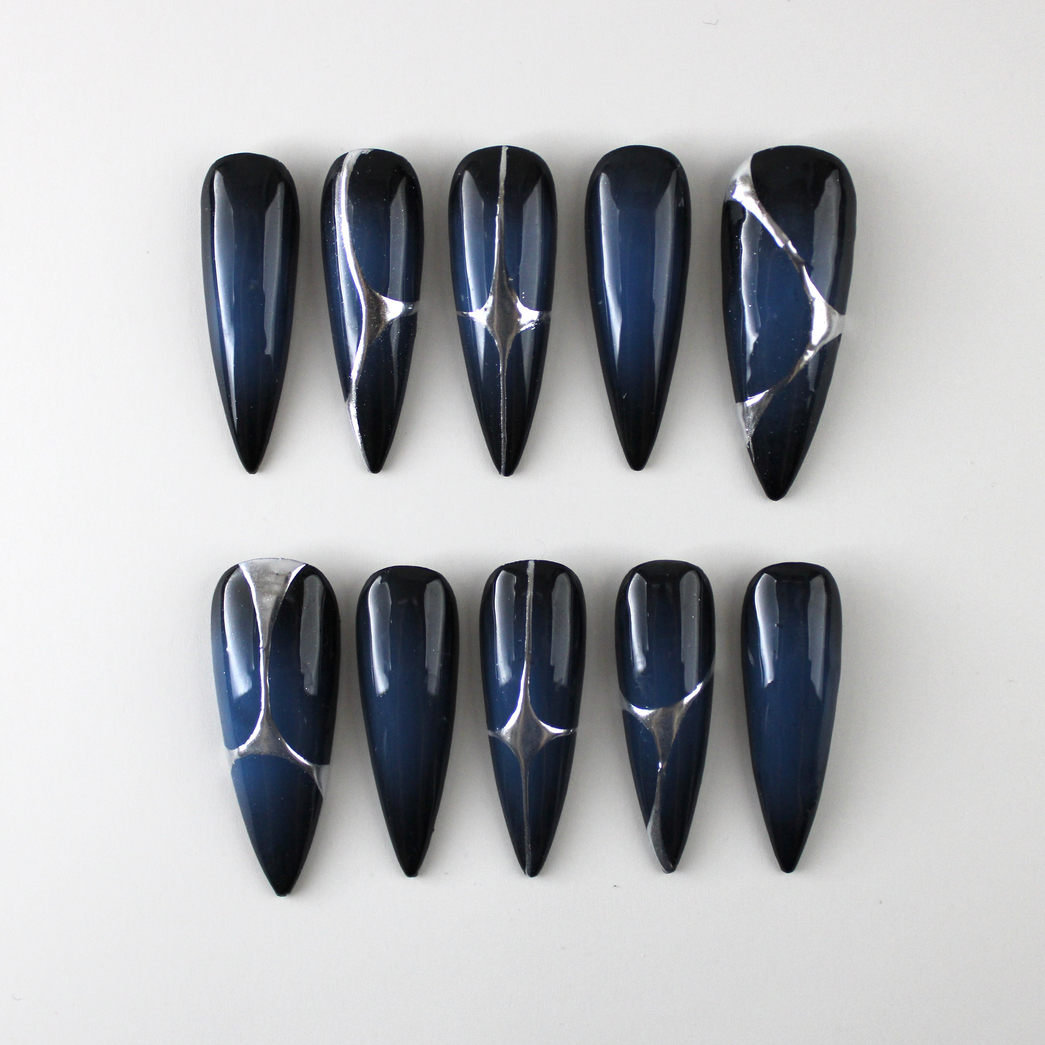 Blue Aura with Silver Chrome