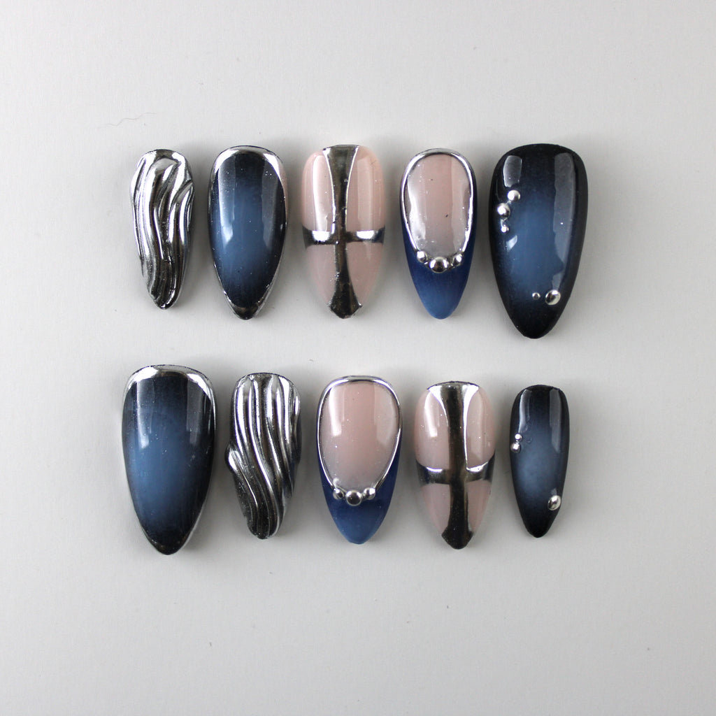 Edgy Blue Aura with Chrome