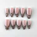 Zebra Print French Tips