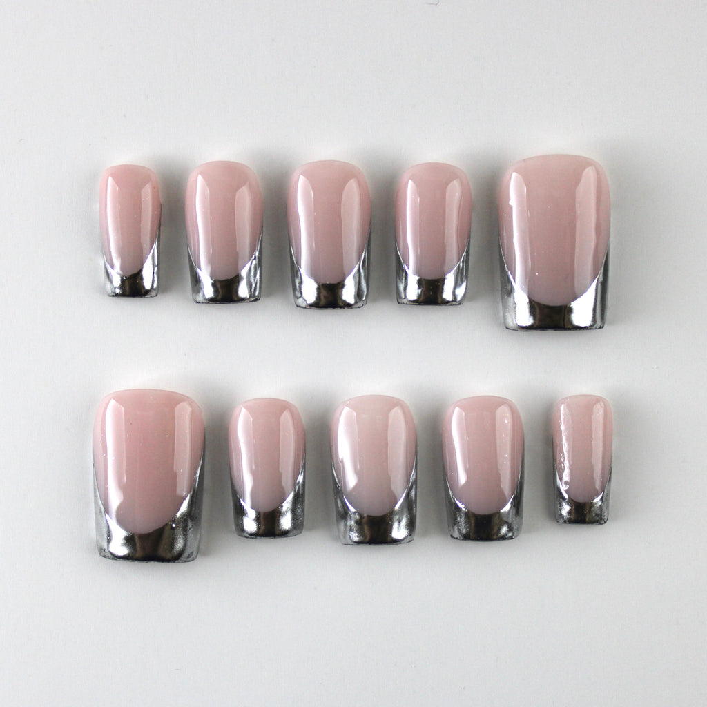 Metallic Silver Chrome Frenchies