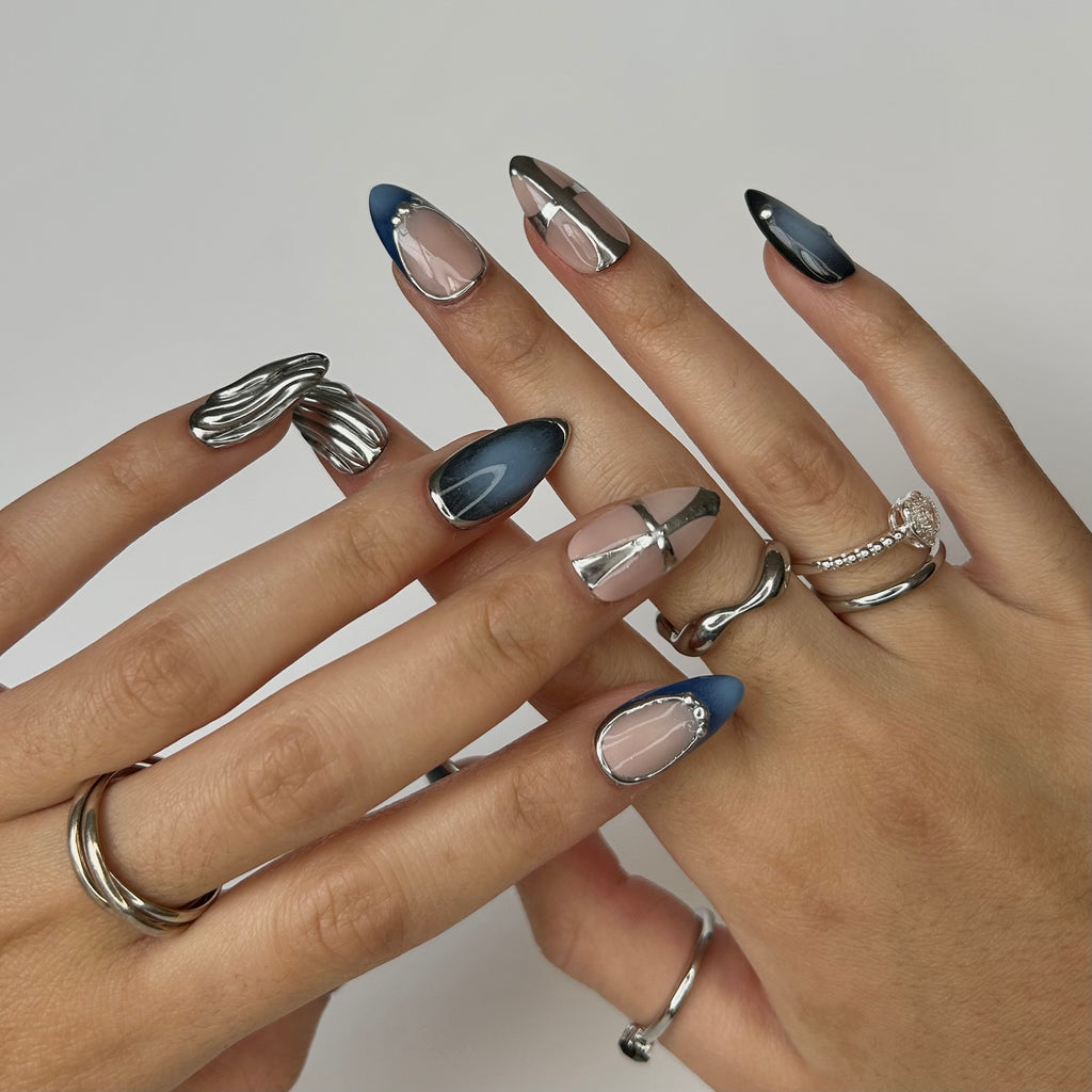 Edgy Blue Aura with Chrome