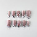 Black Polka Dots with 3D Flower