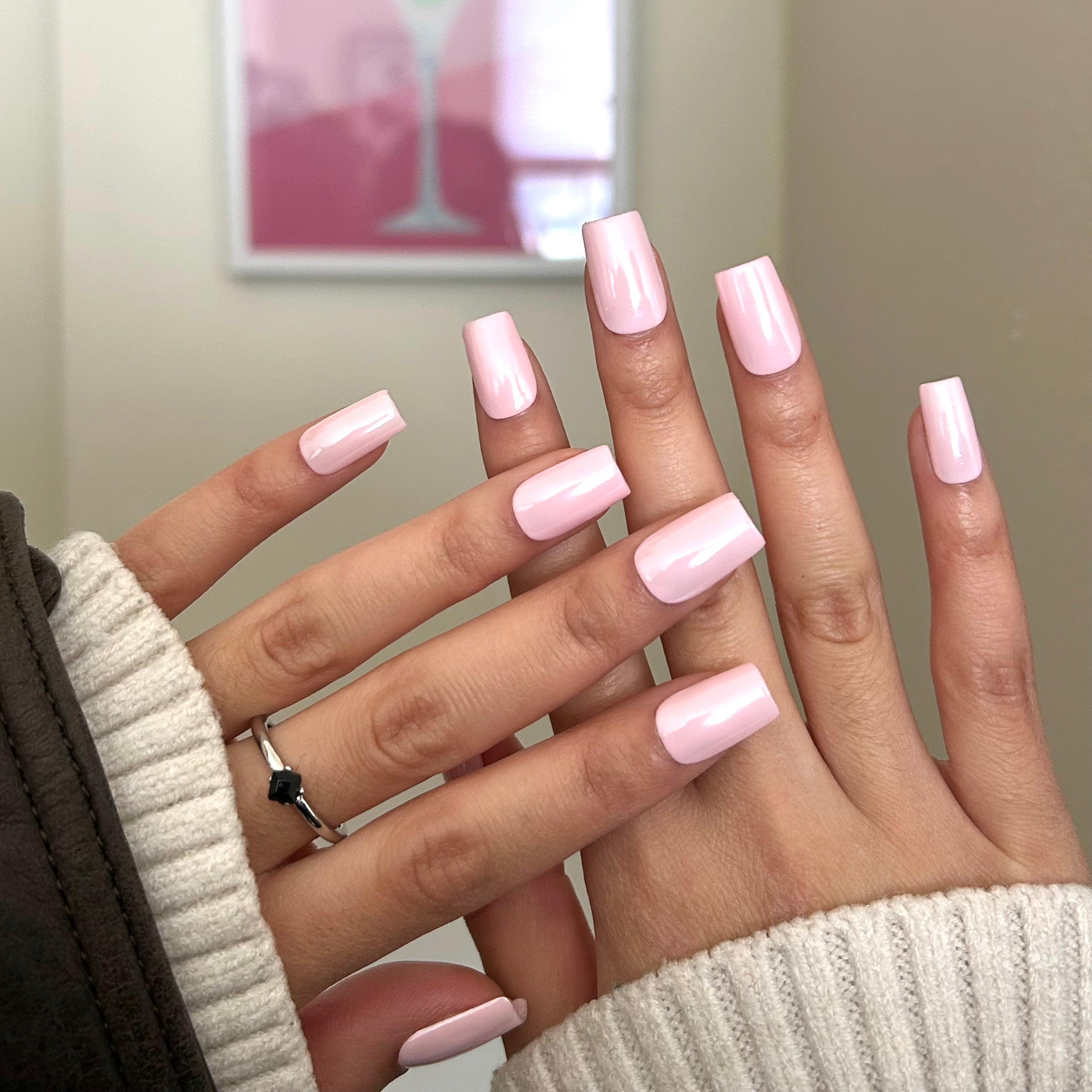 Glazed Pink Press-Ons
