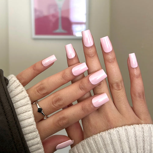 Glazed Pink Press-Ons