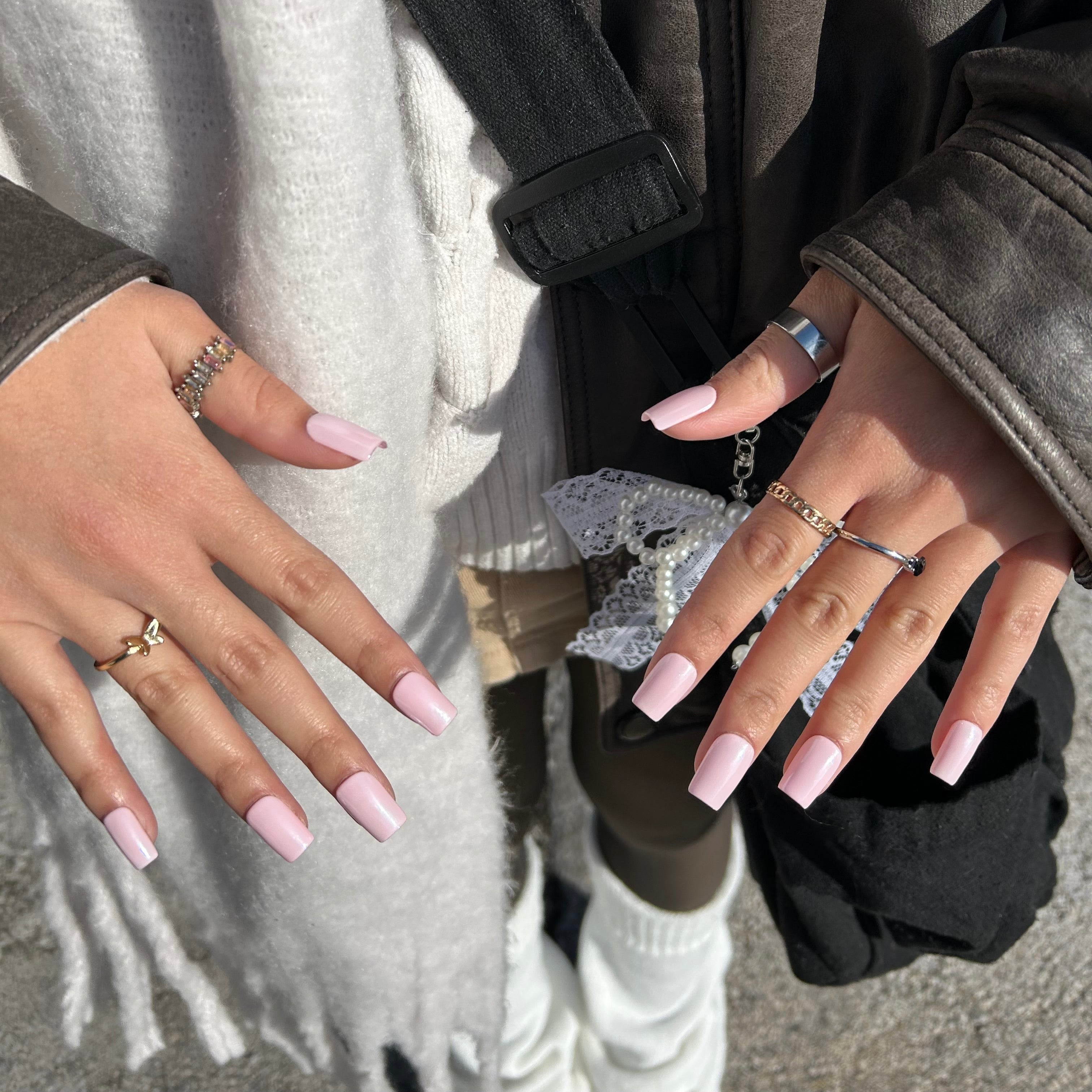 Glazed Pink Press-Ons