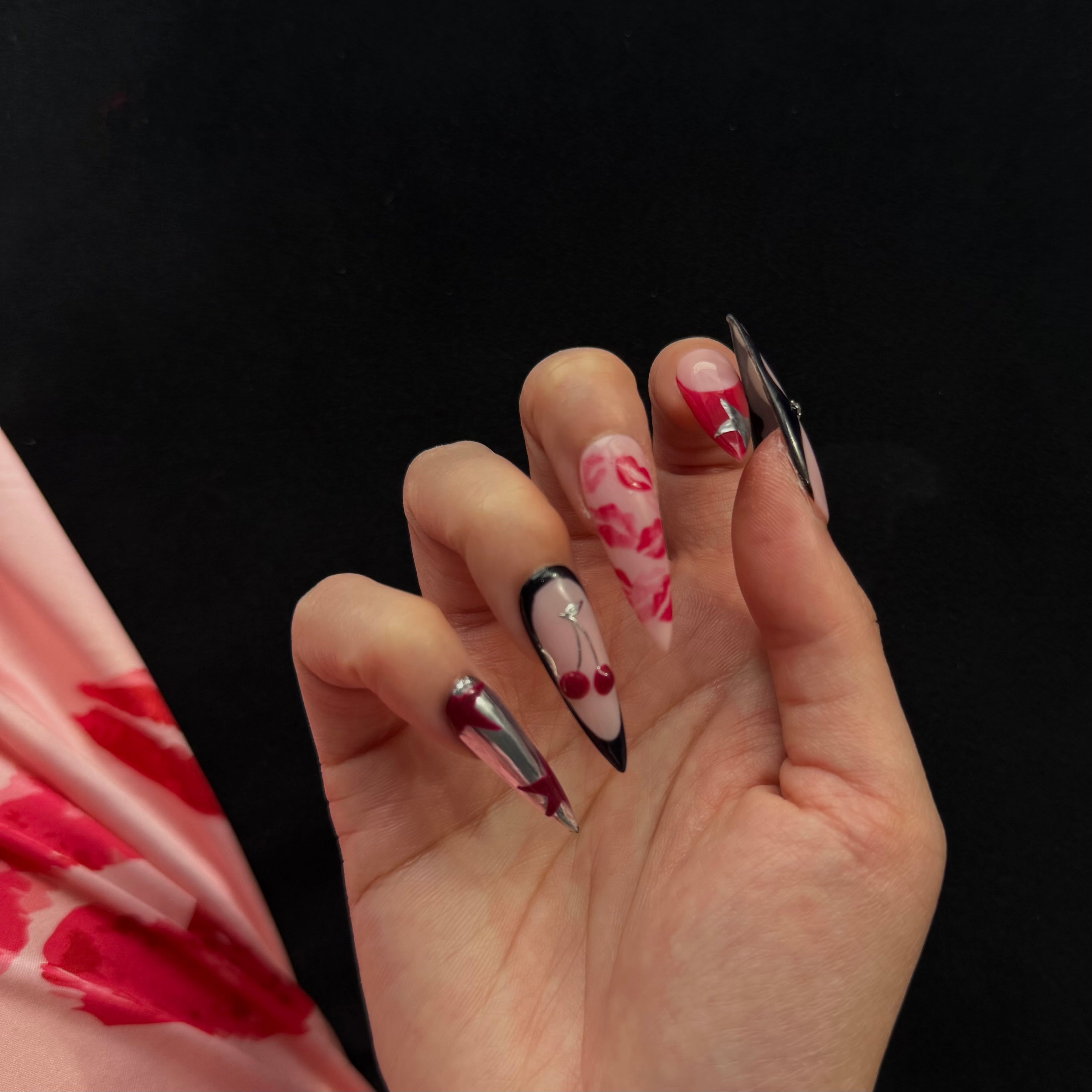 Y2K Cherry & Lip Press-Ons
