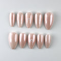 Glazed Nude Bow Press-Ons