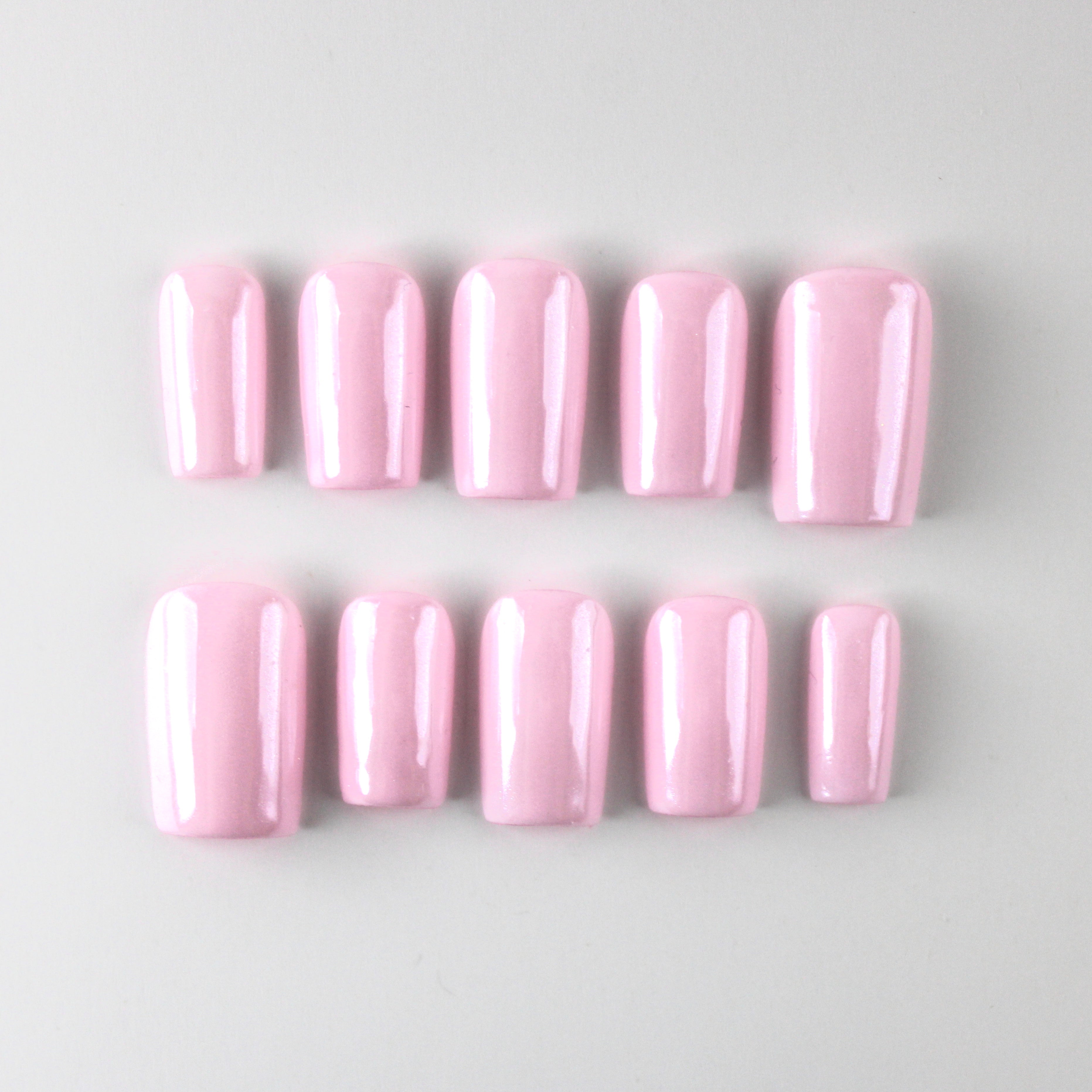 Glazed Pink Press-Ons
