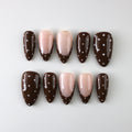 Chocolate Brown Polka Dot Press-Ons