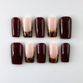 Wine Red Tortoiseshell Press-Ons