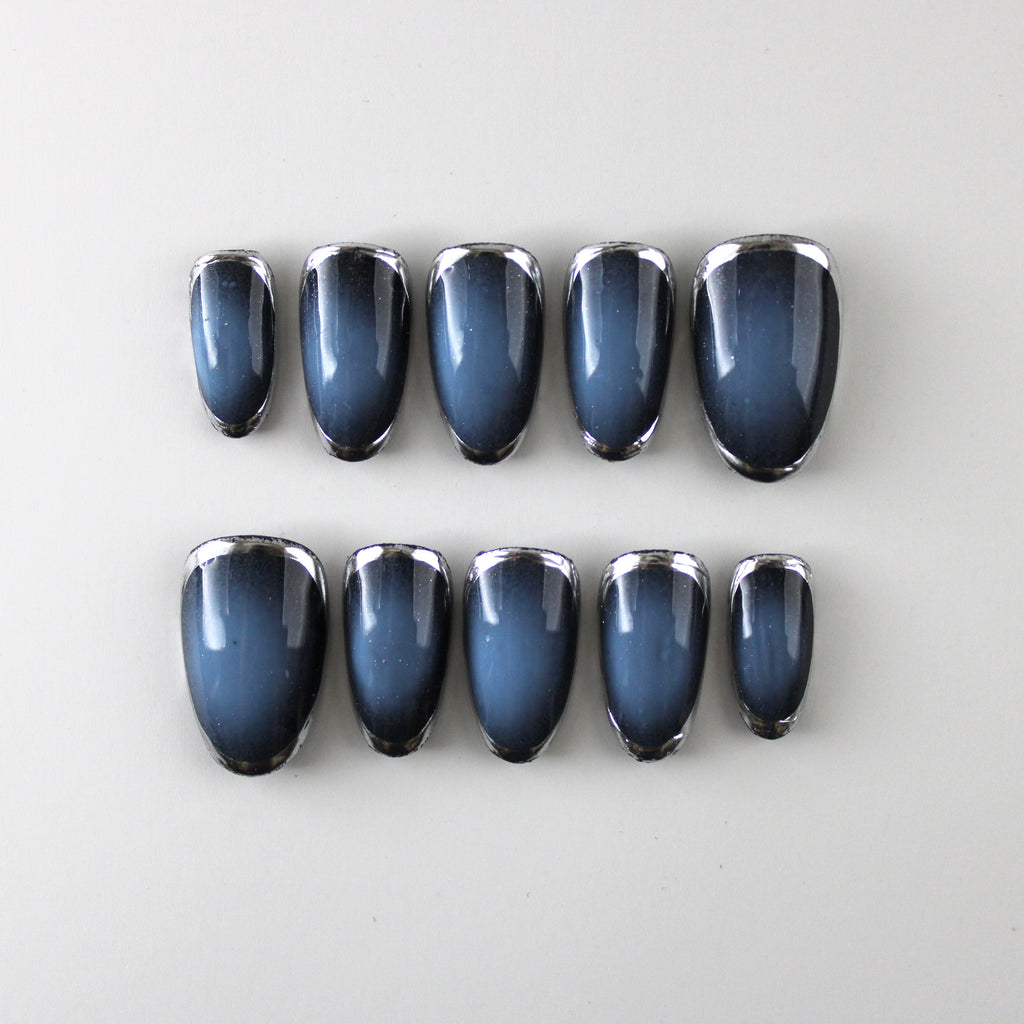 Smoky Blue Aura Press-Ons