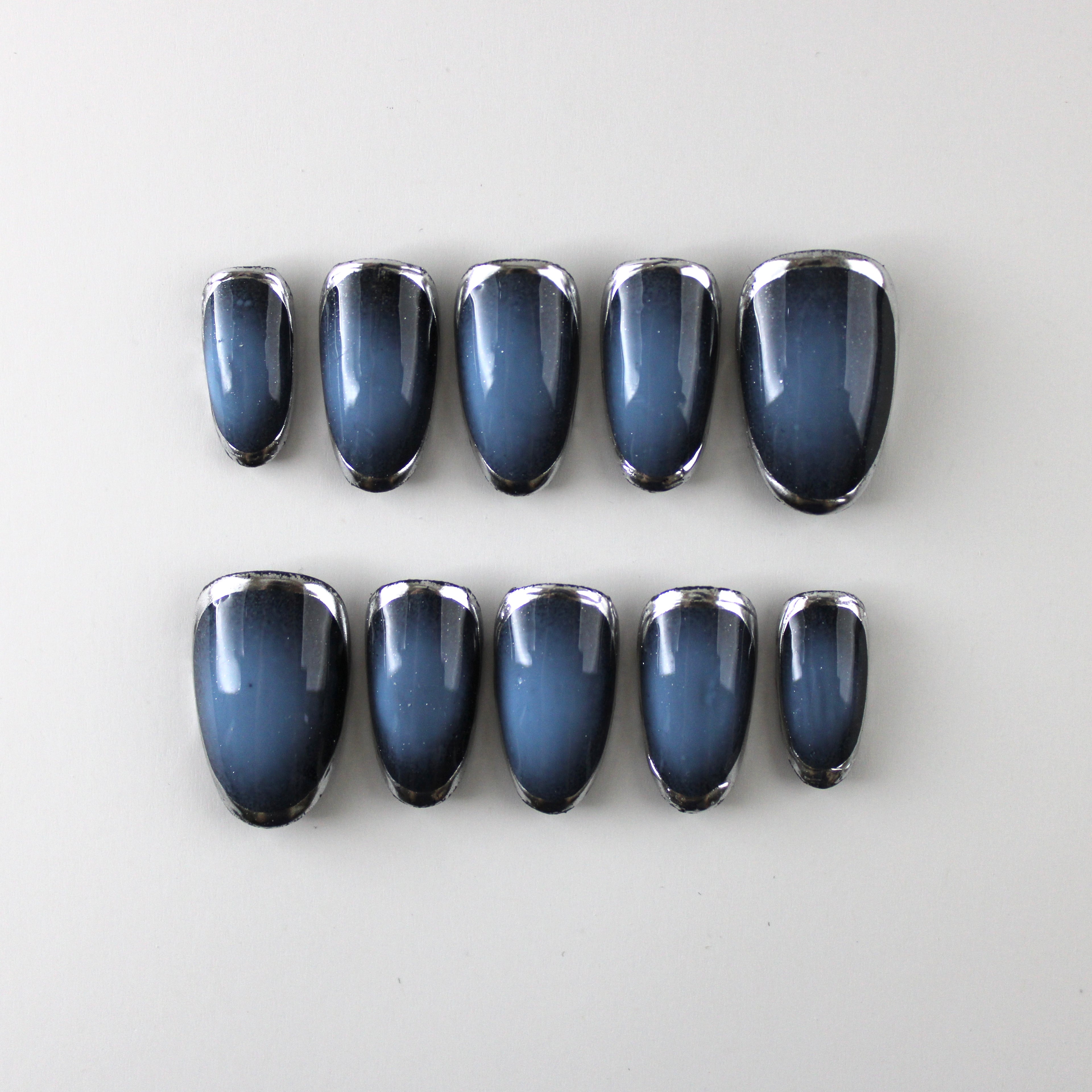 Smoky Blue Aura Press-Ons