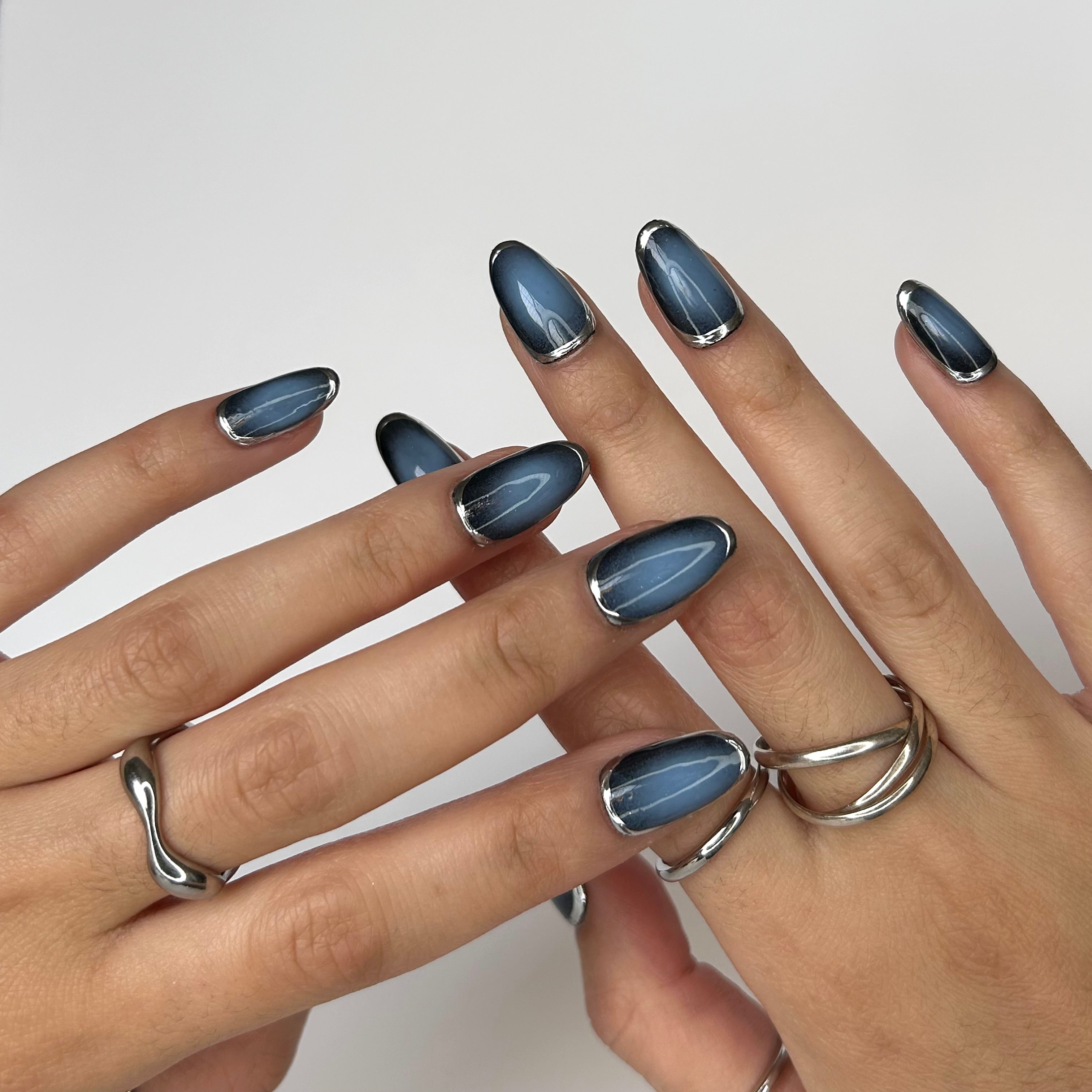 Smoky Blue Aura Press-Ons